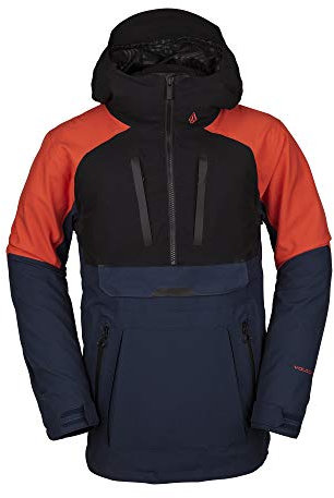 Volcom Herren Brighton Pullover Anarok Hooded Snowboard Jacke, navy, Small