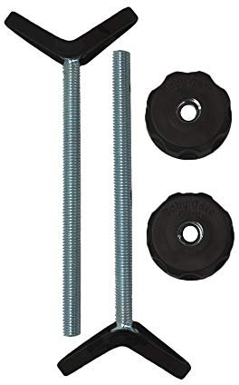 Baby Gate Guru M8 (8mm) Y-Spindelstangen Geländeradapter Extra Langen für Treppen - 2 Stück für Treppenschutzgitter für Babys und Haustiere (8mm, Schwarz)