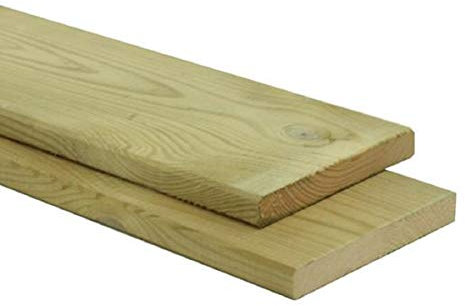 Planche à bords lisses, en pin imprégné, 20 x 145 mm, longueur 120 cm, planche pour la construction, avec 4 côtés rabotés et lisses