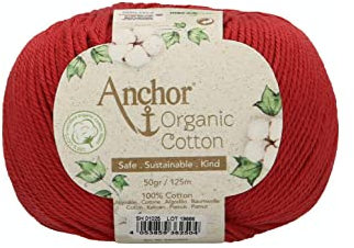 Anchor Organic Cotton, 50G, Stärke: 4, Aufmachung: 125M terracotta Häkelgarne