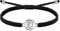 J.Endéar Handmade Sterling Silver Luck String Bracelet, Initial Letter O Bracelet for Women Gift, Braided Filigree Jewelry, Adjustable Wristband, Black-O