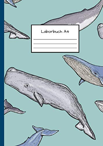 Laborbuch A4: Notizbuch DIN A4 - Kladde kariert 5 mm - 110 Seiten - Notizheft, Tagebuch, Schreibbuch - Walzeichnung