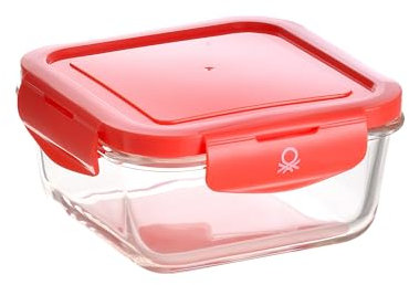 Fiambrera Hermética Benetton Rojo Plástico 340 ml Vidrio de Borosilicato