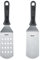 Westmark Set 2tlg.: 2 Profi-Wender/Grill-Spachtel (Gewinkelt, Flexibel) mit gelochter und geschlossener Klinge, Rostfreier Edelstahl/Kunststoff, Master Line, Schwarz/Silber, 133722E6