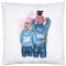 Kiddle-Design Vater Mutter Kind Kissen inkl. Füllung Vatertagsgeschenk Personalisiert Papa Mama Baby Sohn Tochter Muttertag Vatertag Geburtstag