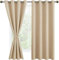 DWCN Vorhänge Blickdicht Verdunkelungsgardinen mit Ösen 2 Stücke Thermogardine für Wohnzimmer, Schlafzimmer, Biscotti Beige, 175x140cm(HxB)