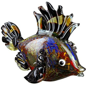 GILDE GLAS art Fisch Pondo - mundgeblasen - jedes Teil EIN Unikat - Breite ca. 24 cm