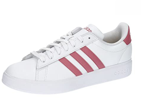 adidas Women's Grand Court 2.0 Sneaker, Ftwr White Pink Strata Ftwr White, 4.5 UK