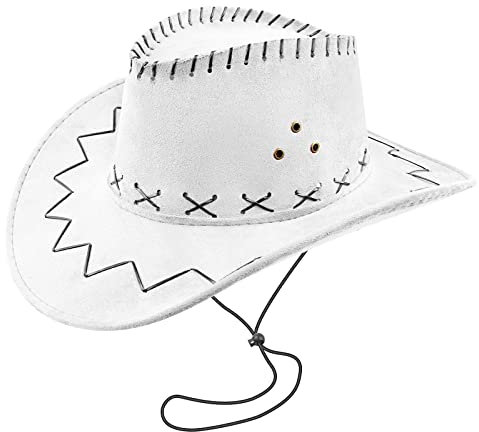 HMILYDYK Cowboyhut Wildleder Cowboyhut breite Krempe Western Cowboyhüte Authentischer Revolverheld Hut Filz Cowboyhut Fancy Dress für Männer Frauen