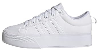 adidas Mujer Bravada 2.0 Platform Shoes, Cloud White / Cloud White / Chalk White, 42 EU