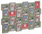Relaxdays Bilderrahmen Collage, 24 Bilder, 10x15, Hoch- & Querformat, Fotorahmen Wand, 61,5 x 91 cm, Fotocollage, braun