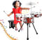 Batteria per Bambini, 5 Tamburis Bambini, 8 Pezzi Tamburi Strumenti Musicali Percussione, Batteria Musicale Bambini Junior Drum Set Compleanno Natale Educativo Regalo 1 2 3 4 5 6+ anni Ragazze Ragazzi