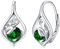 Dürfen Geburtsstein Ohrringe 925 Sterling Silber Ranke Leverback Ohrringe für Frauen Geburtsstein Creolen Schmuck für Frauen (Smaragd)