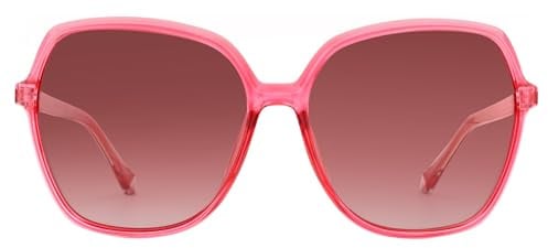 ZENOTTIC Occhiali da Sole Polarizzati Retro Donna Oversize | Montatura Quadrata alla Moda con Protezione UV400 per Viaggi e Feste