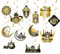 Ramadan Mubarak Dekorationen für Zuhause 36pcs Eid Mubarak Hängende Dekorationen Eid Mubarak Deckenfolie Wirbel für Eid Al-fitr, Ramadan Kareem Party Tür Dekor Supplies in Schwarz