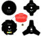 4 X Messer & Fadenspule kompatibel mit Tarus Arebos Demon Zipper Monzana LUX Wingart Motorsense