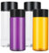 ZNDFTW 4 Pcs Sensory Bottles, Smoothie Bottle, Shot Bottles with Lids, Empty Bottles Reusable Drink Bottles Containers with Black Lids Clear Drink Bottles Great for Juice Milk Homemade Drinks