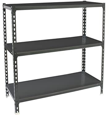 PROREGAL Schwerlastregal Baby Metal Shark | HxBxT 90x100x40cm | Fachlast 180kg | Anthrazit | Regal Standregal Werkstattregal Lagerregal Kellerregal