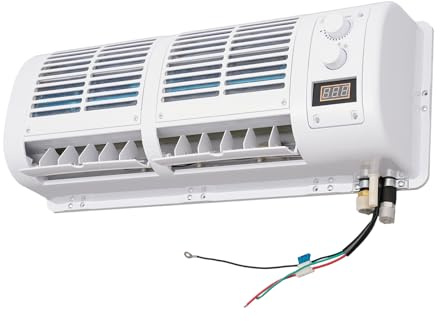 12V Auto Klimaanlage Kit, Klein Hanging Air Conditioner mit LCD-Anzeige, Wandklimageräte Ventilator für Caravan Truck Wohnmobile Luftkühler 80W