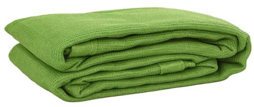 vidaXL Tent Carpet - 250x200cm HDPE Outdoor Camping/Patio Ground Tarp, Light Green, UV-Resistant with Eyelets, Washable and Customizable