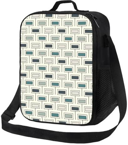 Loncheras aisladas para mujeres y hombres, para el trabajo, pequeña lonchera rectangular para adultos para mujeres y hombres, bolsa térmica suave aislada, pequeña bolsa de almuerzo con correa