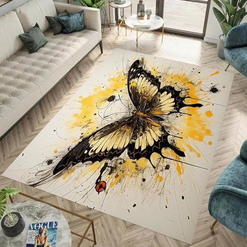 Kinderzimmerteppich 3D-Druckbunter Fantasy-Schmetterling 50 X 80 cm / 19.6 X 31.5 - Rutschfester Bodenmatten-Teppich Für Innentüren - Weicher Griff - Polyesterfaser - Leicht Zu Reinigen - -1R7I0K6