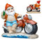 Zwerge Gartendekoration, lustige Gartenzwerge |. Zwerge Motorrad-Harzskulptur, kreative Tischdekoration für den Eingang, Gartenzwergstatue, Gartenzwergstatue, Gartenzwergstatue, dekorative Rasenfigur
