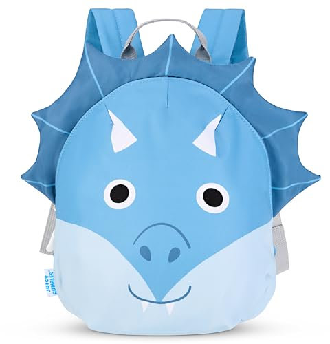 Juicy Bumbles Kindergartenrucksack Jungen Kinderrucksack Mit Brustgurt Kita Rucksack Kindergarten Junge Kindergartentasche Kinderrucksäcke Kinder Kleinkind 2-5 Jahre für Jungs Dino