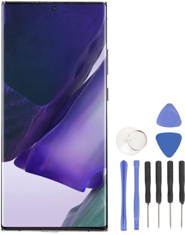 Elprico Telefon-Touchscreen-Baugruppe, Handy-Bildschirm mit Rahmen und Reparaturwerkzeugen, 6,8 Zoll 3088 X 1440 Empfindlicher Fingerabdruck-Funktions-Bildschirm-Digitizer für Note 20