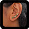 Allereya Pendientes De Cristal Vintage Pendientes De Cristal Verde Pendientes De Oro Esmeralda Esmeralda Pendientes De Piedras Preciosas Cz Crawler Pendientes De Joyería Para Las Mujeres