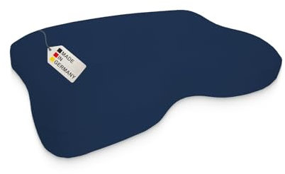 DUKAL | Kissenbezug perfekt passend für Liebscher & Bracht Nackenkissen | 40 x 55 cm | aus hochwertigem DOPPEL-Jersey | 100% Baumwolle | Farbe: Marine