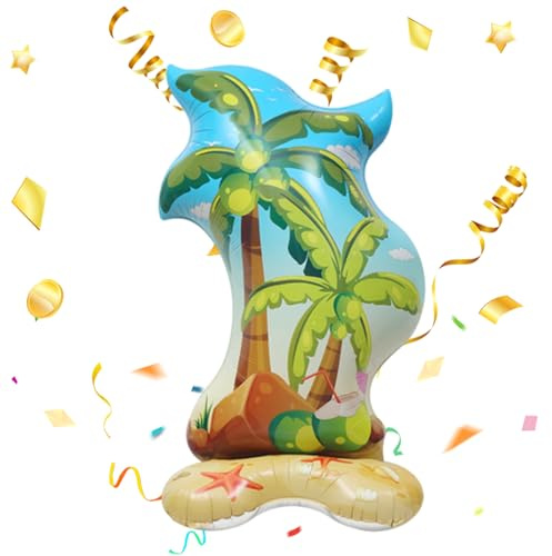 Bomefoi Aufblasbare Palmen für Party, Palmenballon, Strandparty-Dekorationen, niedliche Foto-Requisiten für Geburtstag, tropische Themen, Kinder, Babyparty, Hotel, Restaurant, Versammlungen