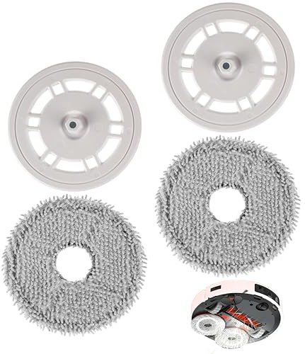 CDDCWZ Lot composé de 2 supports et 2 chiffons de nettoyage de rechange | compatibles avec robot aspirateur Ecovacs Deebot T50 Pro Omni, N30 Pro Omni, T30 Pro Omni, T30S Combo, T50, T30, N30 Omni