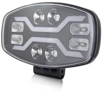 Phare Avant Phares LED 9 Pouces 12 V 24 V pour Benz Feux Conduite Projecteurs Camions Tout-Terrain Carrés Auxiliaires Flash Voiture Blanc Jaune 100 W 22000 LM Feux Avants Auto(1PCS A)