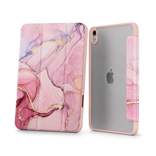 TechDealsUK Pink Marble Case for iPad (A16) 11th Generation 11 Inch 2025 / iPad 10th Generation 10.9 Inch 2022 - Slim Stand Cover with Soft TPU Edges - Supports Auto Wake/Sleep