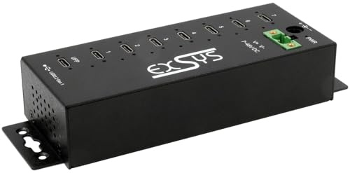 EXSYS EX-1537HMVS USB-C 3.2 Gen 1 7 Port Managed Metal Hub with Surge Protection 15KV EDS