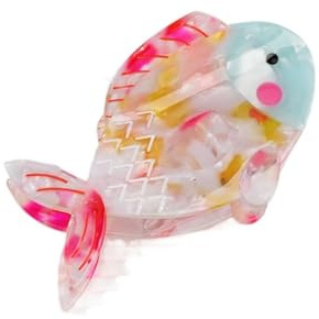 Niedliche Fisch-Haarklammer für Damen, kreative Ozean-Tier-Haarspangen aus Acetat (Stil E)
