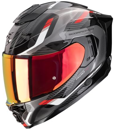 SCORPION EXO-1500 AIR SLEEK Black-Red S | Pinlock® MaxVision: Reduziert das Beschlagen des Visiers unter den meisten Bedingungen
