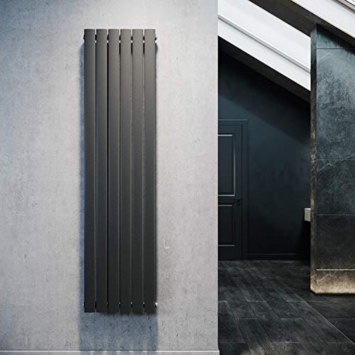 Badheizkörper Design Flach Heizkörper 1800x462mm Antrazit Paneelheizkörper Vertikal Mittelanschluss Einlagig