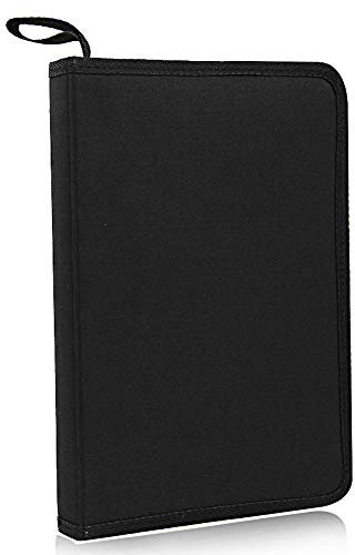 YFZYT Federmappe Super Große Kapazität Bleistift-Beutel Studenten Stationäre Tasche Farbige Bleistifte Halter Case Federtasche Federmäppchen - 72 Slots, Schwarz