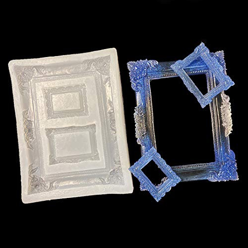 iSuperb Moule en Silicone pour Cadre Photo Rétro Cake Border Decoration Moules pour Résine Artisanat Cake (Photo Prame Mold)
