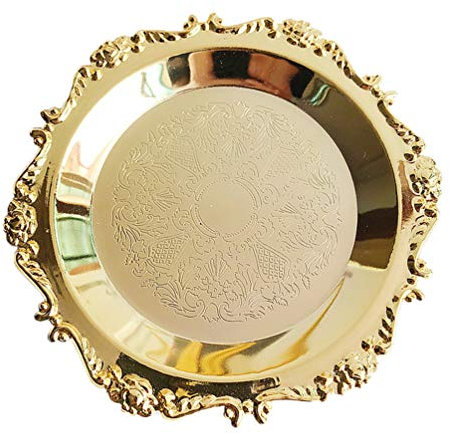 Milisten Golden Jewelry Display Dish Nordic Style Sink Vanity Trays Cosmetics Jewelry Organizer Soap Dish Candle Holder Trinket Tray Dish Decorative Sundries Trays