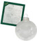 Dekohelden24 Lauschaer Christbaumschmuck - 4er Set Kristall Kugel Uni klar, 8 cm, mit silbernem Krönchen + 50 Schnellaufhänger in Silber