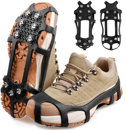 Spikes für Schuhe Winter Schuhspikes Schuhkrallen Steigeisen Grödel Eisspikes für Bergschuhe für Walking Camping Jogging Eisfischen