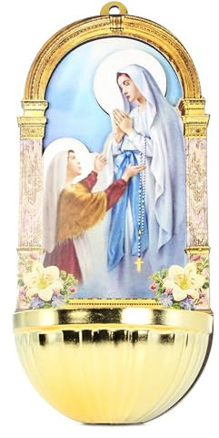 Palais du Rosaire Weihwasserbecken aus Holz – Wasserbecken – christlicher Kult aus Holz