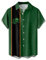 Bhnyku St. Patrick's Day Hawaiihemd Herren Knöpfe Revers Hemdbluse Lässiges Kleeblatt Muster Kurzarmshirt Irischer Festliche Schlank Strandhemd Irland Festivalkostüm Freizeithemden für Männer