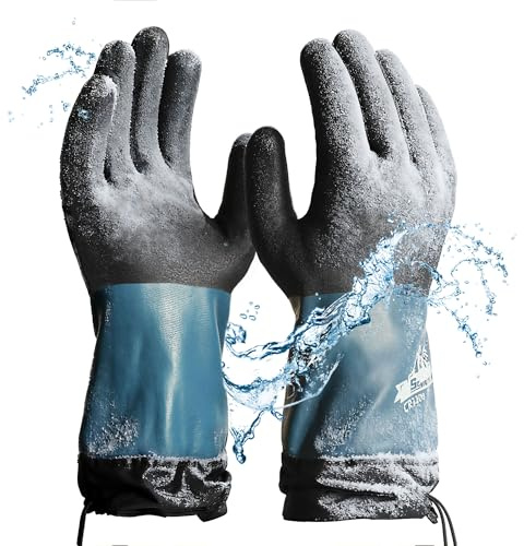 Schwer FreezeGuard Winter Arbeitshandschuh für kaltes Wetter, Rutschschutz, Thermalhandschuhe für Gefrierschrankarbeit, Tägliche Arbeit, Outdoor-Aktivitäten, Waschen und Wandern, L