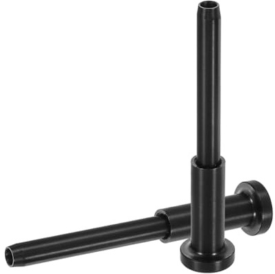 sourcing map Lot de 5 rails de câble invisibles de 0,3 cm, récepteur invisible en acier inoxydable 316 et tendeur de sertissage pour garde-corps de terrasse, escaliers, poteau en bois et métal, noir