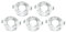MagiDeal Lot de 5 Supports de Fixation pour Luminaire, Barre Transversale Ronde, Support de Fixation Plafonnier, Robuste et Légère, pour Lustre Suspendu, Plafonnier de Bureau à Domicile, 115 Mm