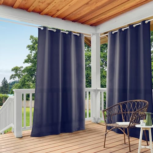 Exclusive Home Vorhänge, Polyester, 1 Paar, Polyester, Navy, 54x96